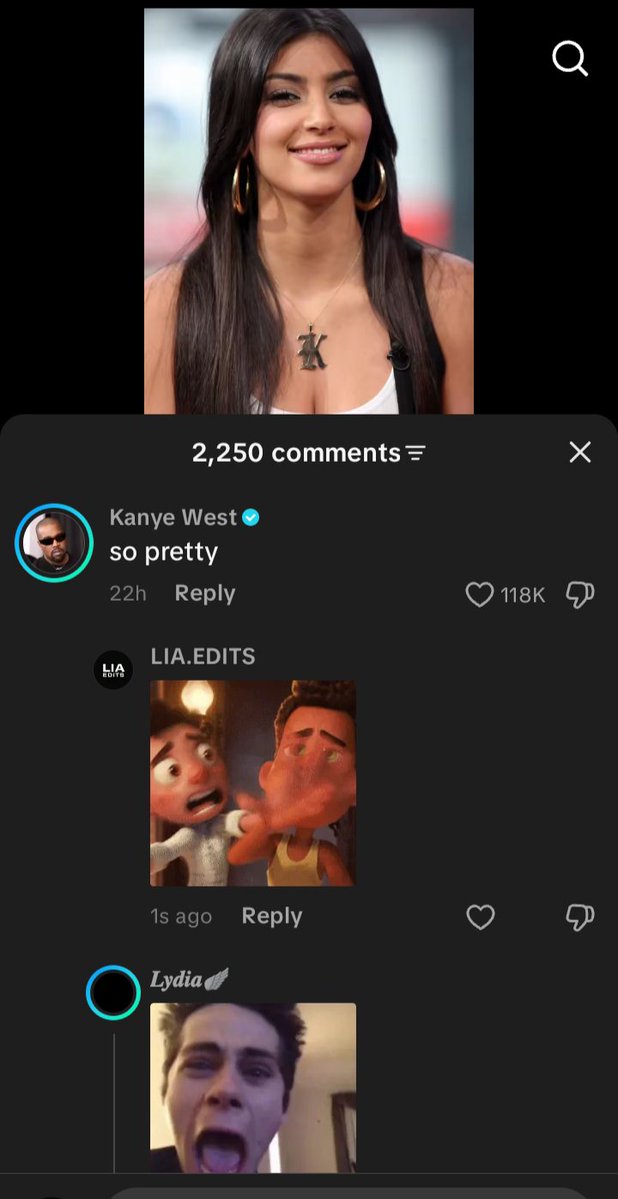 LiaIC52's tweet photo. Kanye West on Tiktok respond to a post on Tiktok talking about Kim Kardashian mogging before her surgeries https://t.co/buXEJszGOA