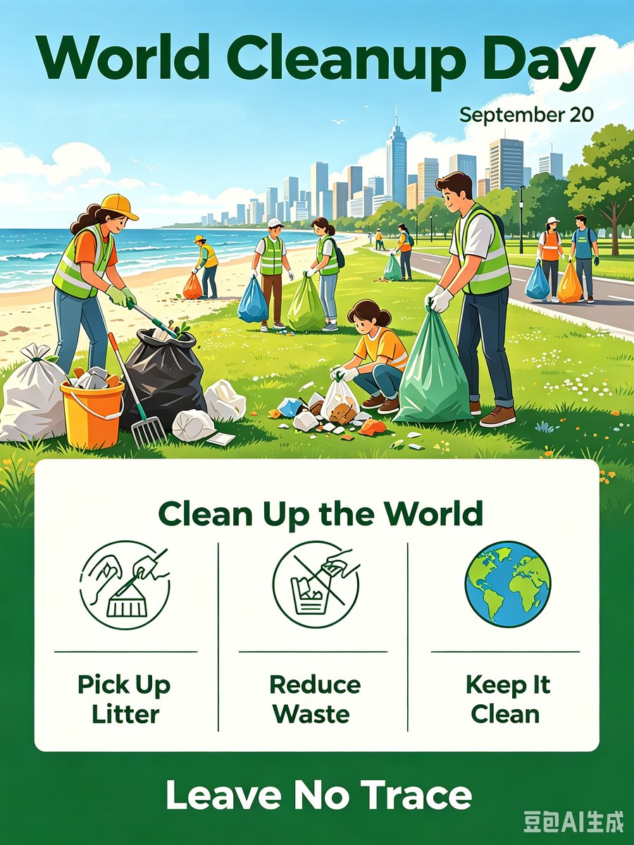 pingtanchina's tweet photo. September 20|Clean Up the World Day
Pick up litter and reduce waste. Protect our planet by starting small.🌐
#CleanUpTheWorld #WasteReduction #GreenLiving
@SRDICEinChina @rosamund0817 @FounderGotovate @fujiantravel @RugaoCity @iRizhao @SRDICEinChina https://t.co/io9X9RUiCL