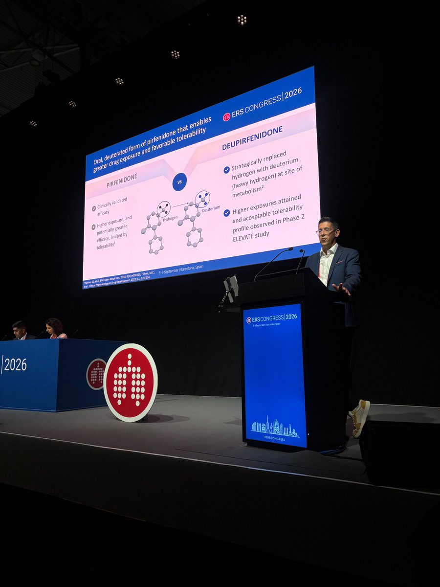 CeleaTx's tweet photo. Earlier this month, our team joined the respiratory community at the European Respiratory Society Congress (#ERS2026) in Barcelona, Spain.

We shared the design and rationale for SURPASS-IPF, the first industry-sponsored head-to-head Phase 3 trial in idiopathic pulmonary fibrosis (#IPF), as well as results from a Phase 1 drug-drug interaction study evaluating co-administration of deupirfenidone and nintedanib.

We’re looking back at a few highlights and sharing some moments from our team along the way. 📸