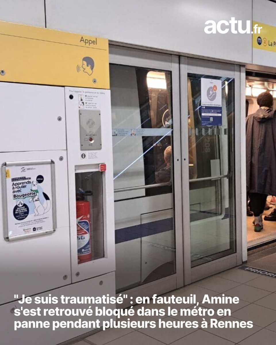 Rennes24's tweet photo. « Tout le monde est parti, je me suis retrouvé seul dans la rame » 😰
➡️ https://t.co/qFfDuUdRPo https://t.co/P60FibdoZL