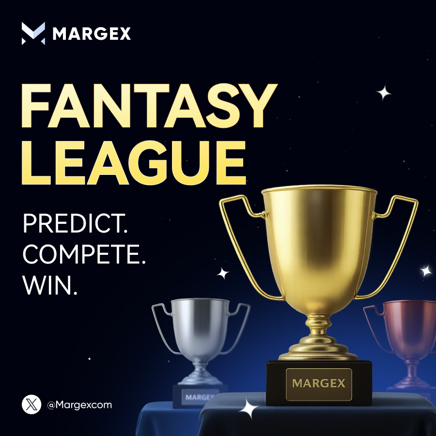 Margexcom's tweet photo. 🏆 Up or down? Predict right. Win real USDT.

Fantasy League - no complex strategy, no new positions. Just pick 5 pairs you've already traded and call the direction.

▪️ Free to join
▪️ New league every week
▪️ Real USDT rewards, credited straight to your balance

That simple. Join this week's round.

Trade it on Margex - link in bio.