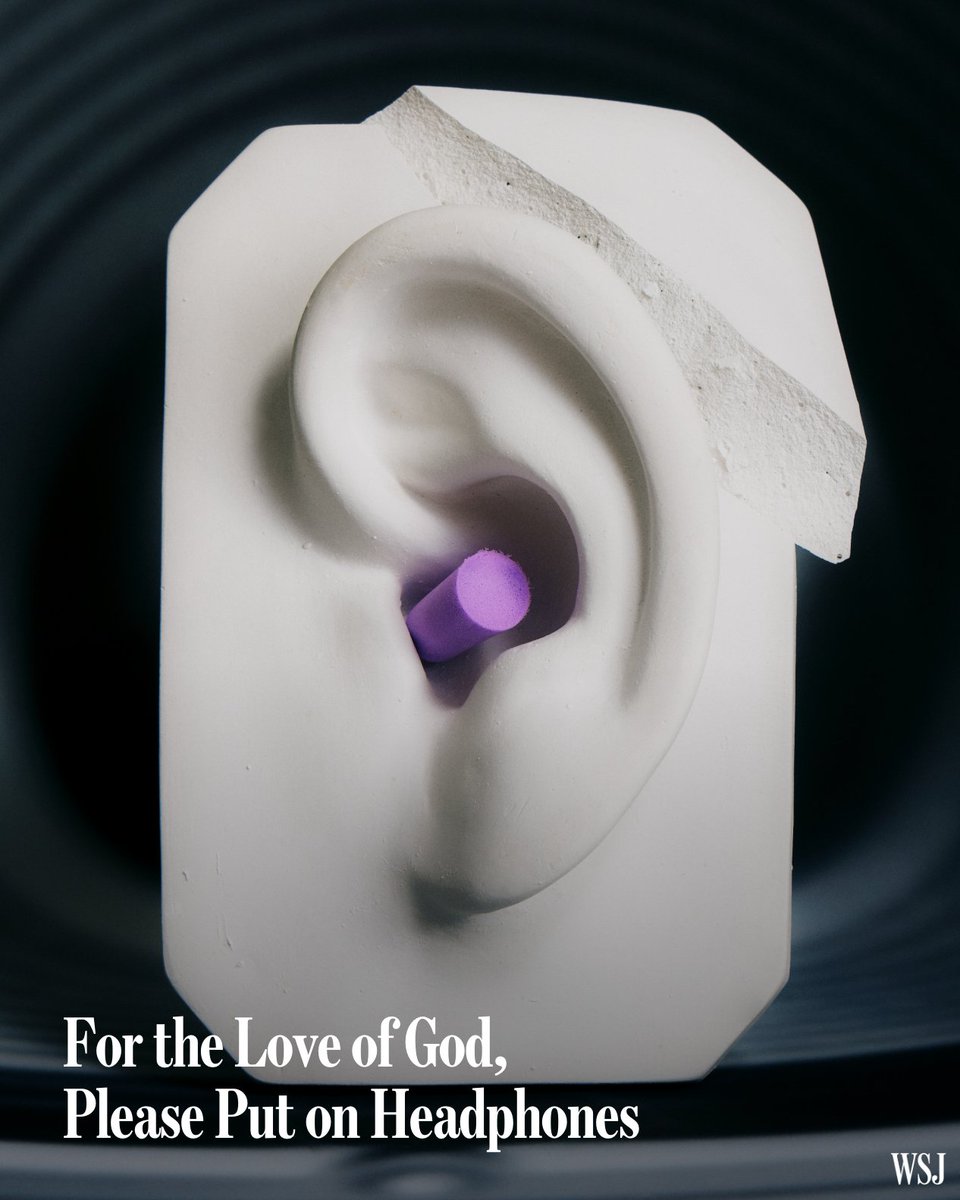 WSJ's tweet photo. “Loudcasting”—or using your speakerphone to watch videos and take phone calls—is turning public spaces into open-air podcasts.

“There should be a law that speakerphone only activates when the person is sharing lethal gossip,” writes columnist Jamie Waters.

Read more: 🔗 https://t.co/Aq2G47U7Hu