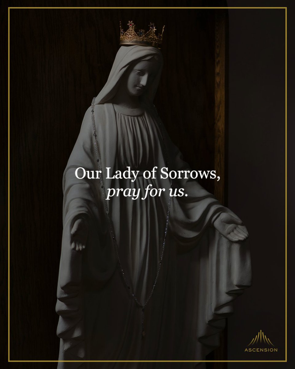 AscensionPress's tweet photo. Our Lady of Sorrows, pray for us! https://t.co/7VIqHSdJm7