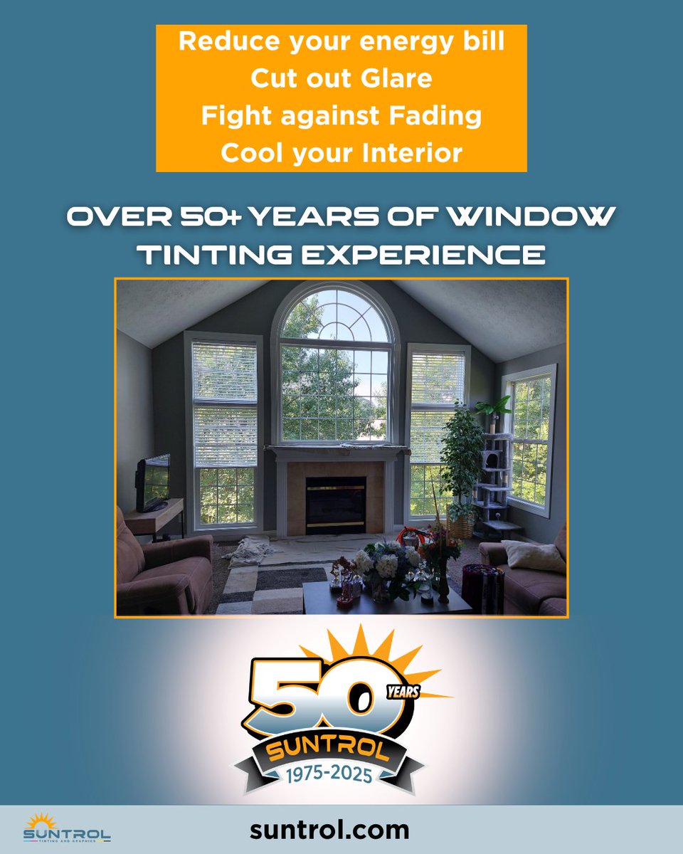 Suntrol's tweet photo. Over 50 years of serving Northeast Ohio and still focused on what matters most: delivering exceptional service, quality craftsmanship, and customer satisfaction every step of the way.
๐(216) 663-0801
๐https://t.co/lIHAjXXZzr
#WindowTinting #NortheastOhio #EnergySavings https://t.co/nwevpzlPlU