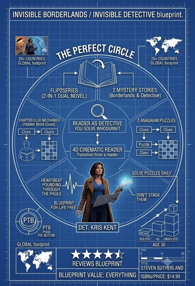 KrisKent4D's tweet photo. #StevenSutherland
#Flip2Series
#InvisibleBorderlands
#InvisibleDetective
#AnagramPuzzles
#YouSolveWhodunnit
You just don’t read it.
You live it, flip it, solve it, host it and write what comes next. https://t.co/Q7OSpvvpeu