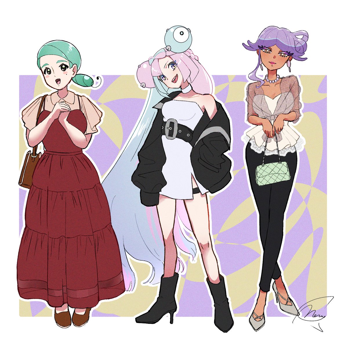 meru_merume603's tweet photo. Pokemon SV girls fashion👗🩰 ＃7 https://t.co/vsuW4xhAmH