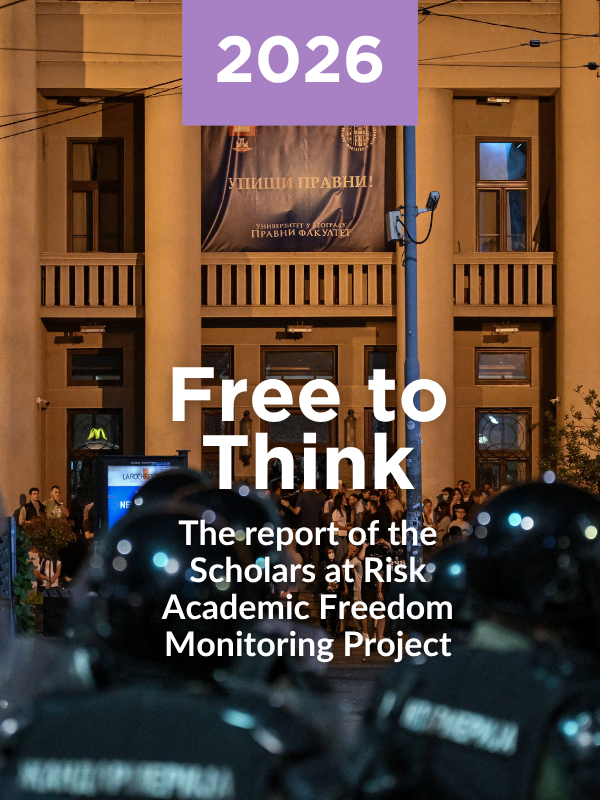 ScholarsAtRisk's tweet photo. SAR’s #Free2Think2025 report is out now to mark the International Day of #Democracy! Violent repression and government interference in #universityautonomy are leading threats to #academicfreedom across the globe. Read the report’s pressing findings now: 
https://t.co/kS1R7aXJpZ https://t.co/ZsRMGfJ3RZ