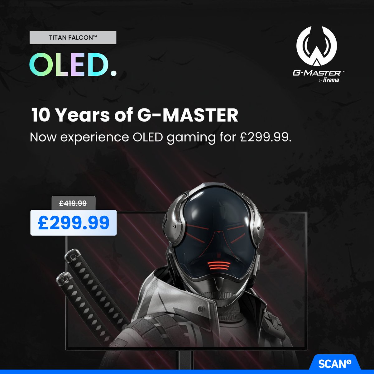 ScanComputers's tweet photo. To celebrate a decade of @iiyamaCo you can now experience OLED gaming with the G-Master Titan Falcon™ for just £299.99, down from £419.99.

Upgrade to OLED today: https://t.co/u6QYQKguy3 https://t.co/5mzrCvy54b