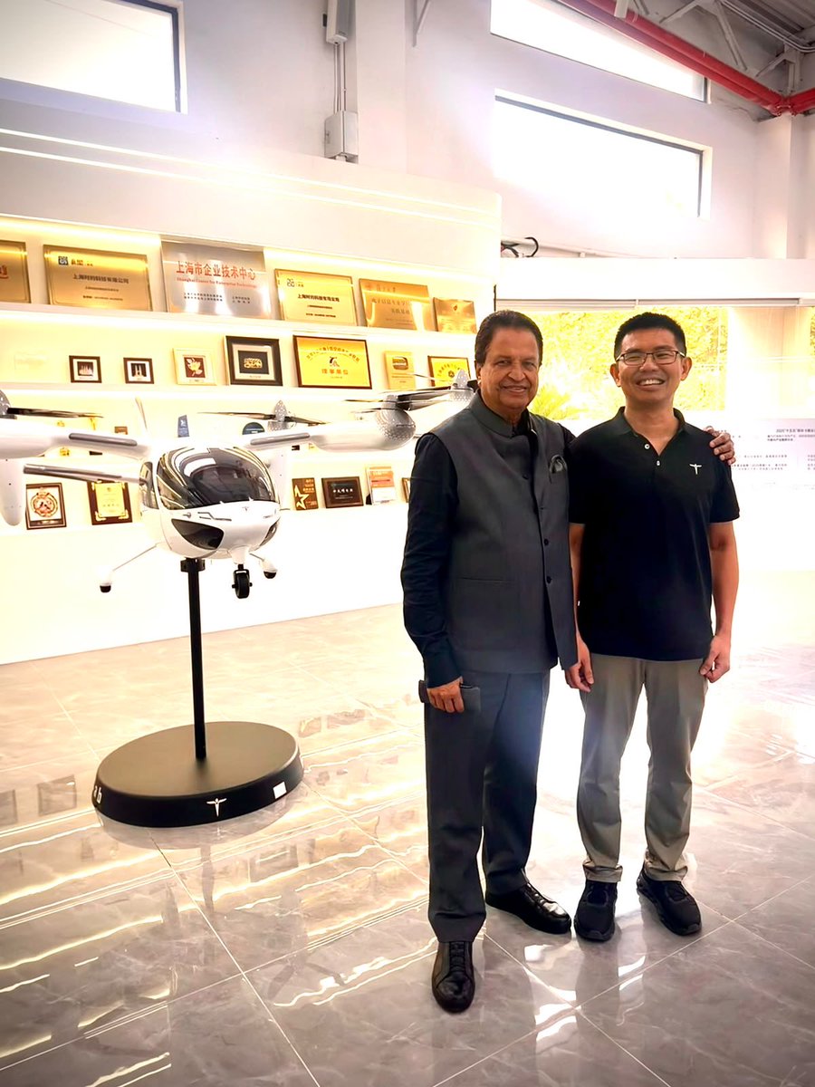 BinodKChaudhary's tweet photo. Great to meet Yon Wui Ng, Founder & CEO of TCab Tech, in Shanghai, and see firsthand the future of passenger air mobility.

TCab is developing an eVTOL solution that has the potential to offer a safer, quieter, more comfortable and significantly more cost-effective alternative to conventional helicopters, particularly for challenging terrain.

With passenger operations expected to begin in markets such as Malaysia and the UAE, the opportunity for Nepal is compelling.

Nepal moved fast in embracing electric mobility on the ground. Now it is time to take that same leap into the skies. With our mountains, remote communities and challenging geography, Nepal can become an early adopter and a global showcase for next-generation air mobility.

Safer. Cleaner. More accessible. Lower cost. The future of mobility is not only electric—it is airborne.