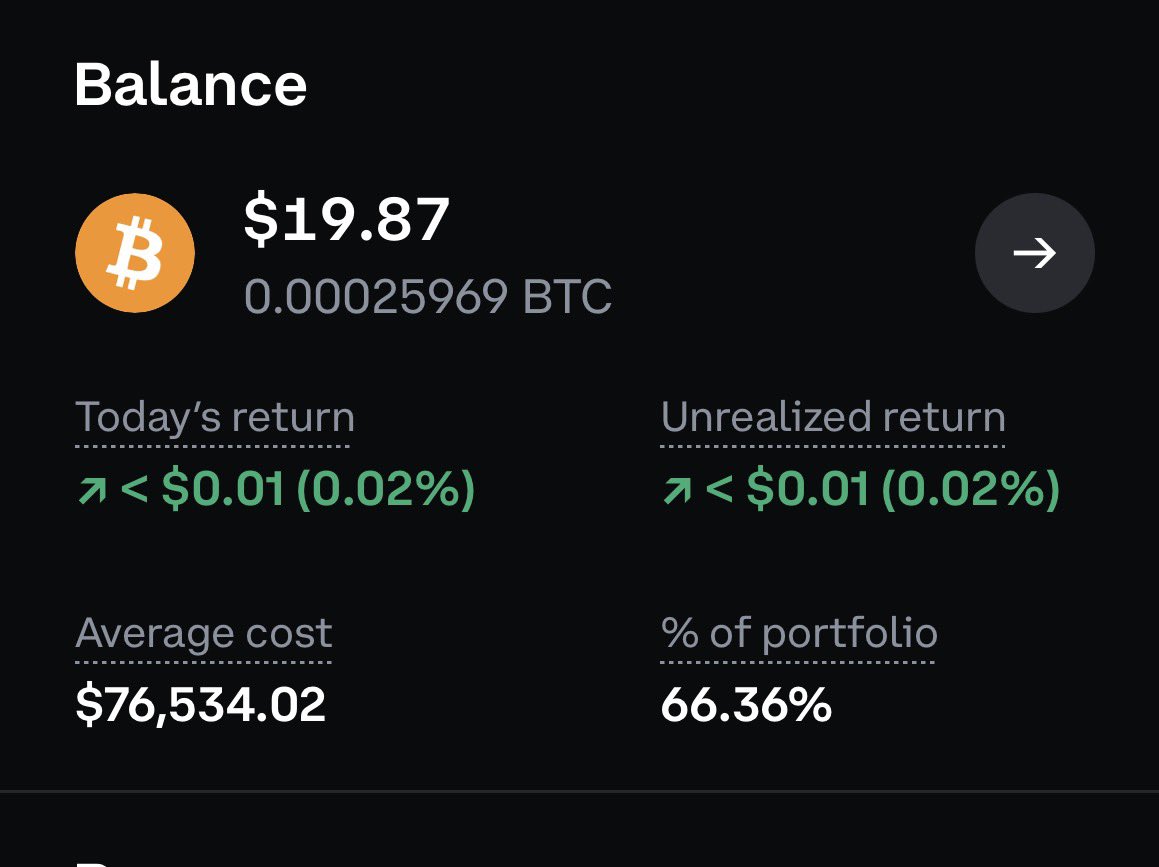WandMeow's tweet photo. Just bought $20 worth of bitcoin:native https://t.co/WD7EoGemvE