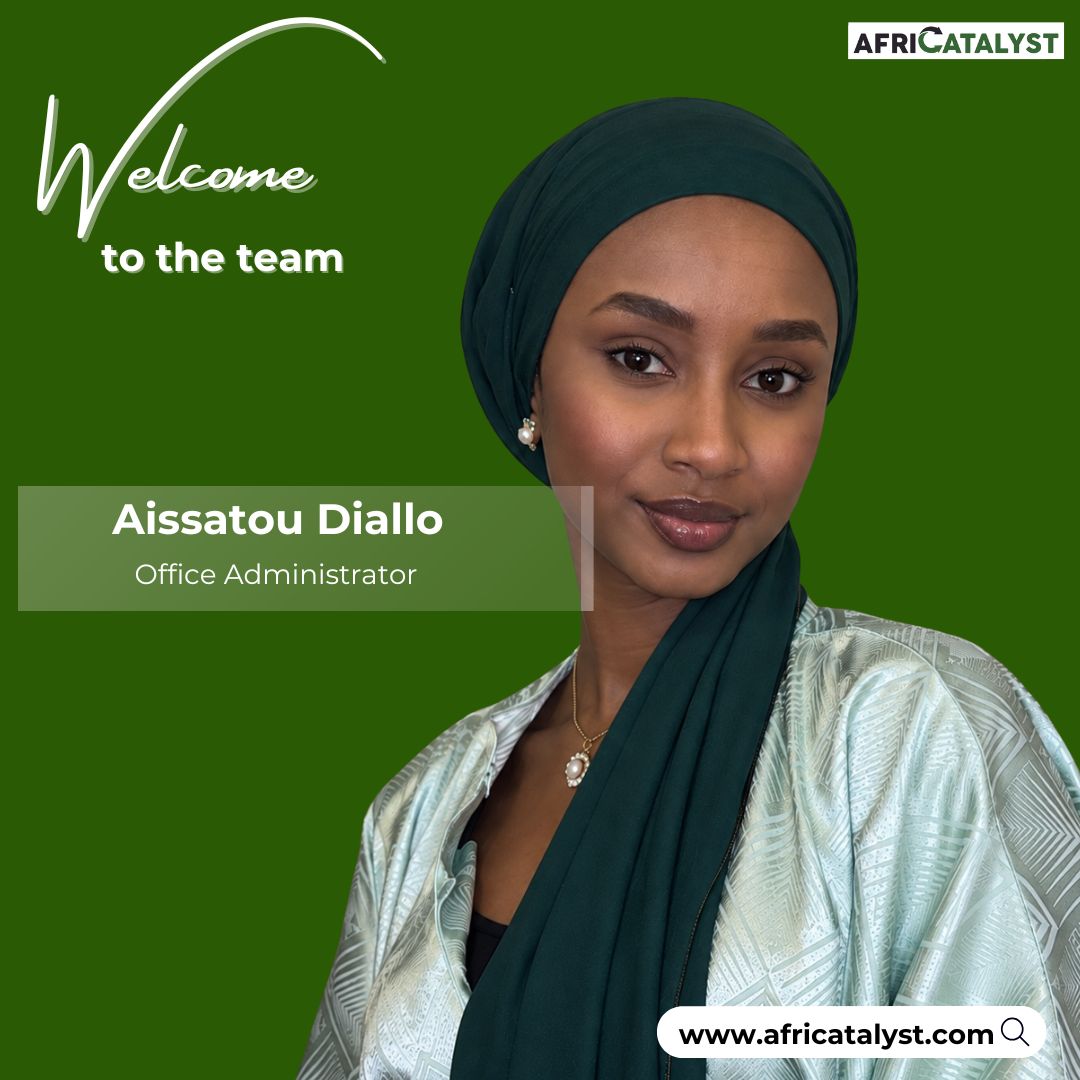 _Africatalyst's tweet photo. 🎉 We’re excited to welcome Aïssatou Diallo to the AfriCatalyst team!

As our new Office Administrator, Aïssatou brings experience in administrative support, project coordination and programme management, with experience at UN Women, Options Consultancy Services and Kitambaa. https://t.co/evclwzBX77