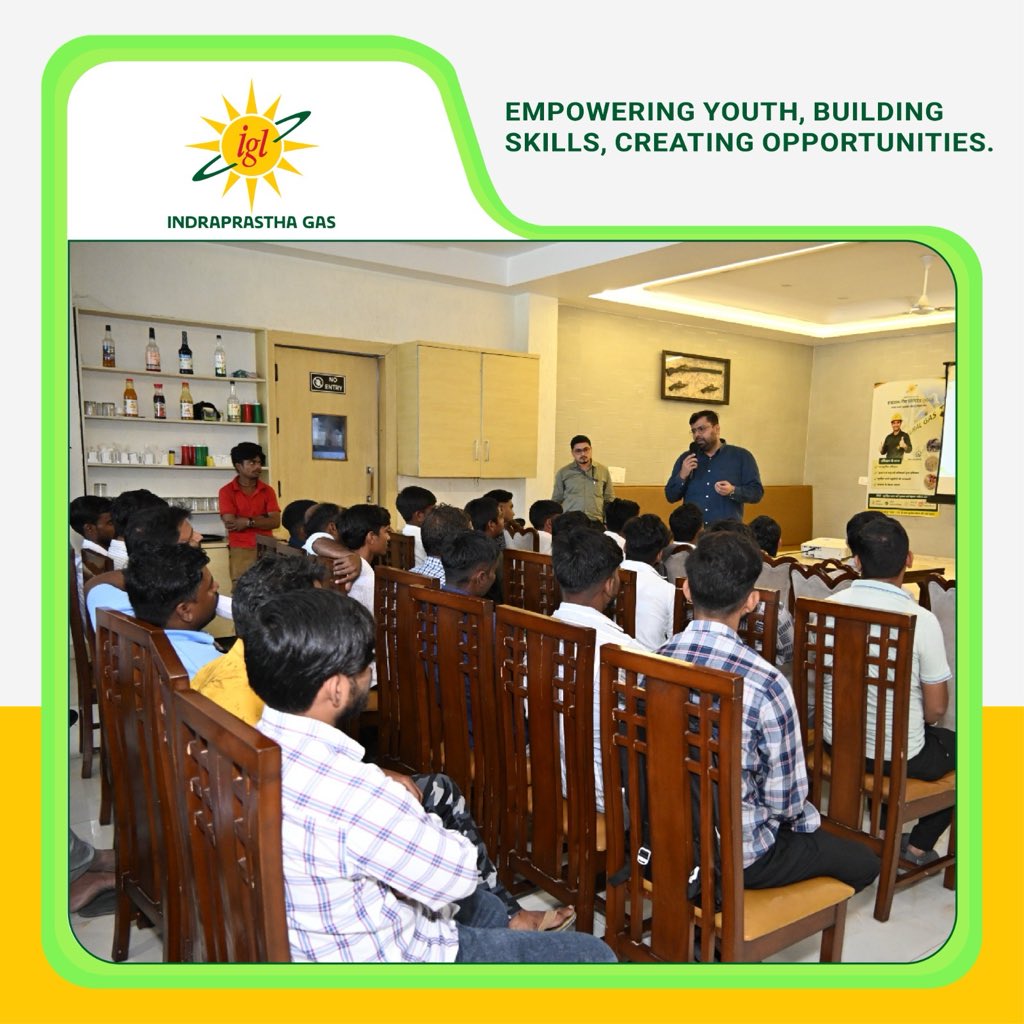 IGLConnect's tweet photo. Empowering Youth, Fueling Growth!

In continuation of our specialized PNG Skill Development Program in Rampur, we are thrilled to announce the successful conclusion of Batch 2.

45 motivated local youth underwent intensive, hands-on technical instruction led by IGL’s in-house PNG experts. During the recruitment drive on the final day, CGD sector contracting agencies hired 41 out of the 45 trained participants. 

As India rapidly expands its CGD infrastructure, the availability of trained and safety-conscious professionals will be critical. With 71 total youths recruited across our first two batches, IGL is helping bridge the sector’s skilled-manpower gap while creating meaningful livelihood opportunities for local youth.

#IGL #SkillDevelopment #Empowerment #CityGasDistribution #SafetyFirst #YouthEmployment #PNG #CareerGrowth #CommunityUpliftment