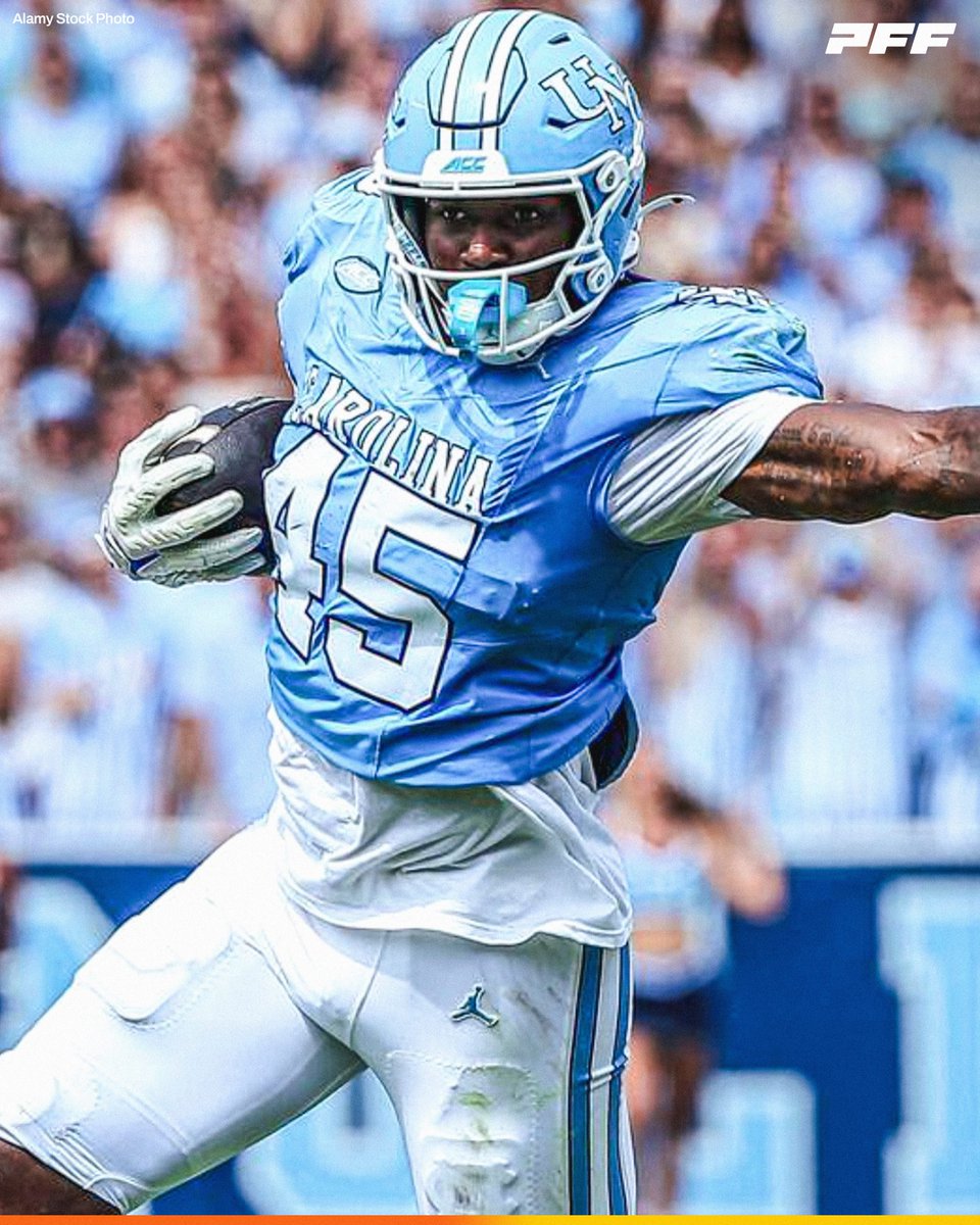 PFF_College's tweet photo. Highest Graded Tight End from Week 2:

🔵 Jelani Thurman, North Carolina: 94.2

@UNCFootball https://t.co/OWj64Pi3qS