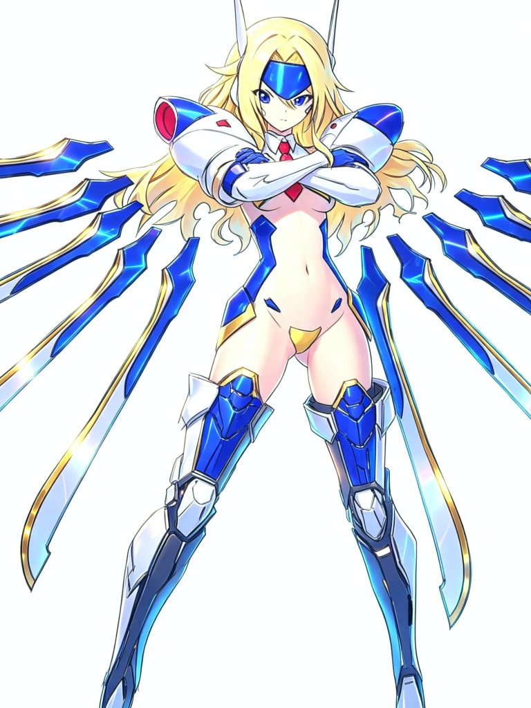 r9aCK8ww1B6WKdQ's tweet photo. BLAZBLUE μ-12 （ミュー・トゥエルヴ）
スパロボ好きならやはりガイナ立ち https://t.co/yNS1kHQPp6