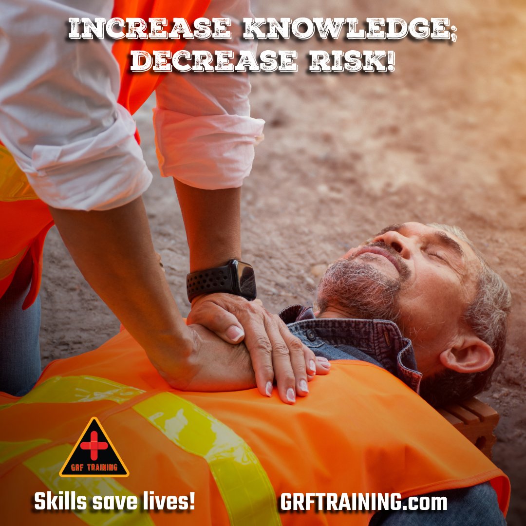 grftraining's tweet photo. First Aid, CPR, and AED training help employees respond with confidence, improve workplace safety,
lower risk. 

To learn more, contact GRF Training.

#WorkplaceSafety #FirstAid #CPR #AED #EmployeeSafety #EmergencyPreparedness #SafetyCulture #SafetyTraining #GRFTRAINING https://t.co/Ua1q4FVrrg