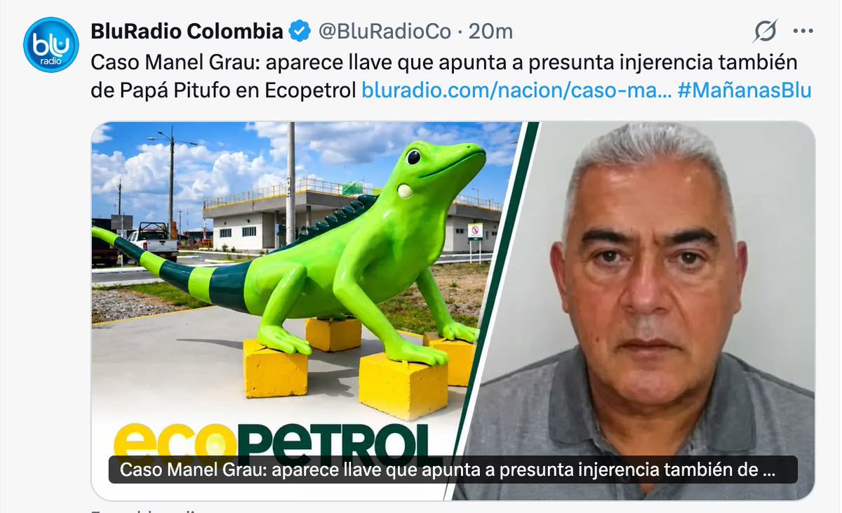 MariaFdaCabal's tweet photo. ¡Esta sí es la tapa! Convirtieron a Ecopetrol en la caja negra del petrismo.

Felipe Zuleta revela que el “Víctor” del audio de Grau y Hurtado en Ecopetrol es Víctor Gutiérrez, alias Harry: el mismo que en 2022 sentó a Vendrell con Papá Pitufo por los 500 millones. 

De la campaña a la petrolera, el círculo no se rompe.