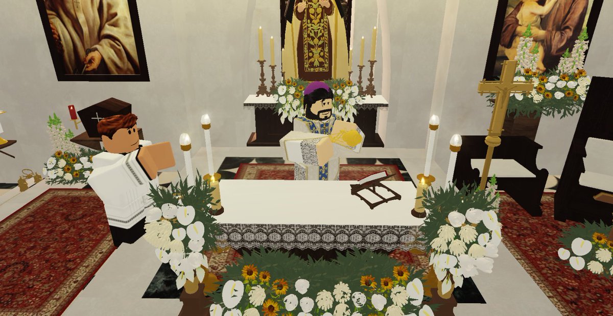 MaicRoblox's tweet photo. The Solemn Mass for the Patronal Feast of the Chapel of Our Lady of Sorrows has just begun, with Most. Rev. Elias Nicotra and Cardinal Michael Leonard in attendance.
Join us in prayer. https://t.co/oc4OtlphiG
