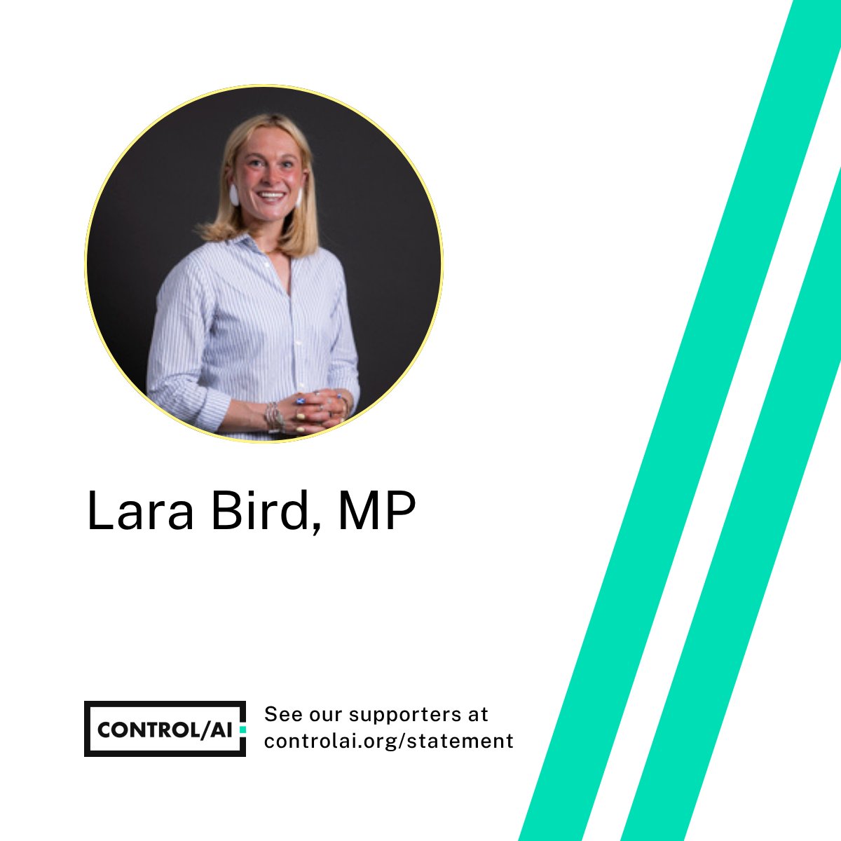 ControlAI's tweet photo. NEW: Lara Bird MP (@larabirdsnp) has backed our campaign!

Over 150 UK politicians now recognize the risk of human extinction posed by superintelligent AI, calling for binding regulation on the most powerful AI systems. https://t.co/ZjELMnbXML