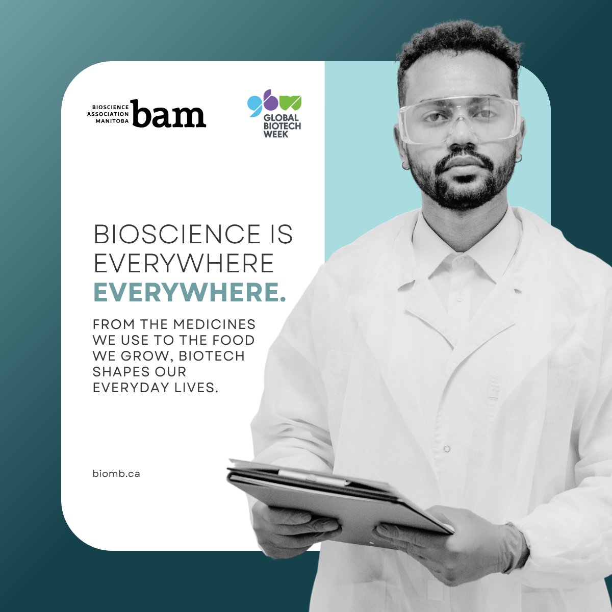 BioscienceMB's tweet photo. 🧬 It’s Global Biotech Week!

From the medicines we rely on to the food we grow, the technologies we use, and the research shaping our future, biotechnology touches more of our everyday lives than you might think.

#GBW2026 https://t.co/cCX6t7lQAD
