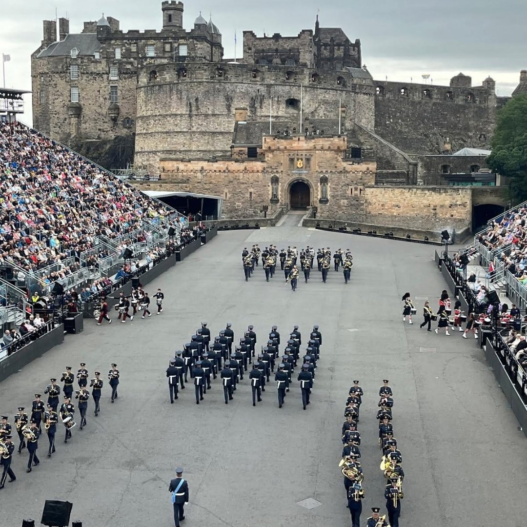 hrfca's tweet photo. We hosted guests over three nights at the @EdinburghTattoo where they enjoyed the spectacular @RoyalAirForce-led show 'A Call to Gather': https://t.co/zfLZYmFjO1. 🎶🏰🥁 #EdinTattoo https://t.co/pRryDonmvE