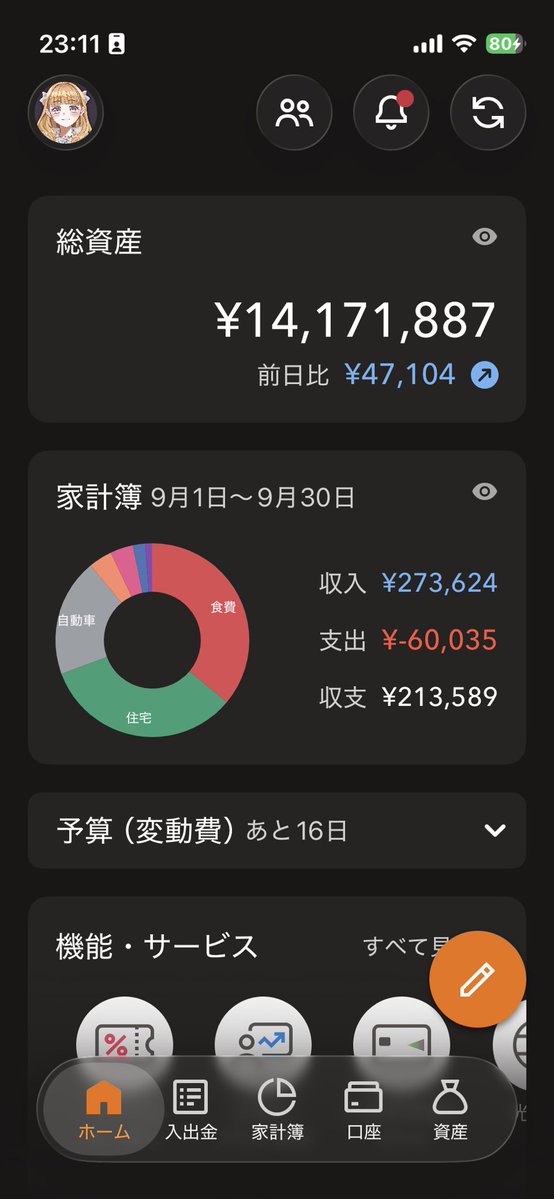 firenist0721's tweet photo. 9/15（火）
投信微増
何でこんなに増えてるんだろって思ったらお気に入りの伸和ホールディングスが30,000円近く増えていた。

炭火居酒屋炎好きなんすよねー。ガチホです！！

#FIRE #投資信託 #NISA #炭火居酒屋炎　#株主優待 https://t.co/6AYTiEfSE7