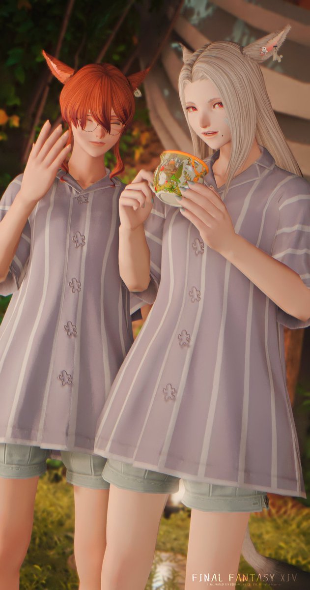 vf_FF14's tweet photo. 実はこっそりおじゃましておりました！
緑が多くてめっちゃ癒し空間だった😊
色合いもまめちゃっぽくてすてきでした🥰
#RêNotte https://t.co/vDXgMlPO1j