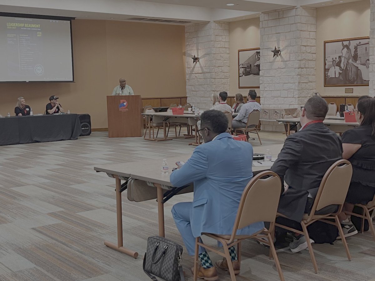 BMTChamber's tweet photo. The newest class of #LeadershipBmt officially began its journey with an exciting Opening Day hosted at Del Papa Distributing. Participants spent the day developing the relationships that will carry them through the program and beyond. #GBCOC #BeaumontChamberFoundation https://t.co/yKhdogimLQ