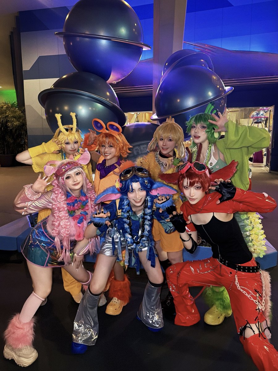 Syamu_Neko__'s tweet photo. オハナ~~🌺🌈
大好きなイトコたち~💙🩷❤️🧡💛💚

#Dハロ仮装 #Dハロ仮装2026 https://t.co/2gJINY2HOD