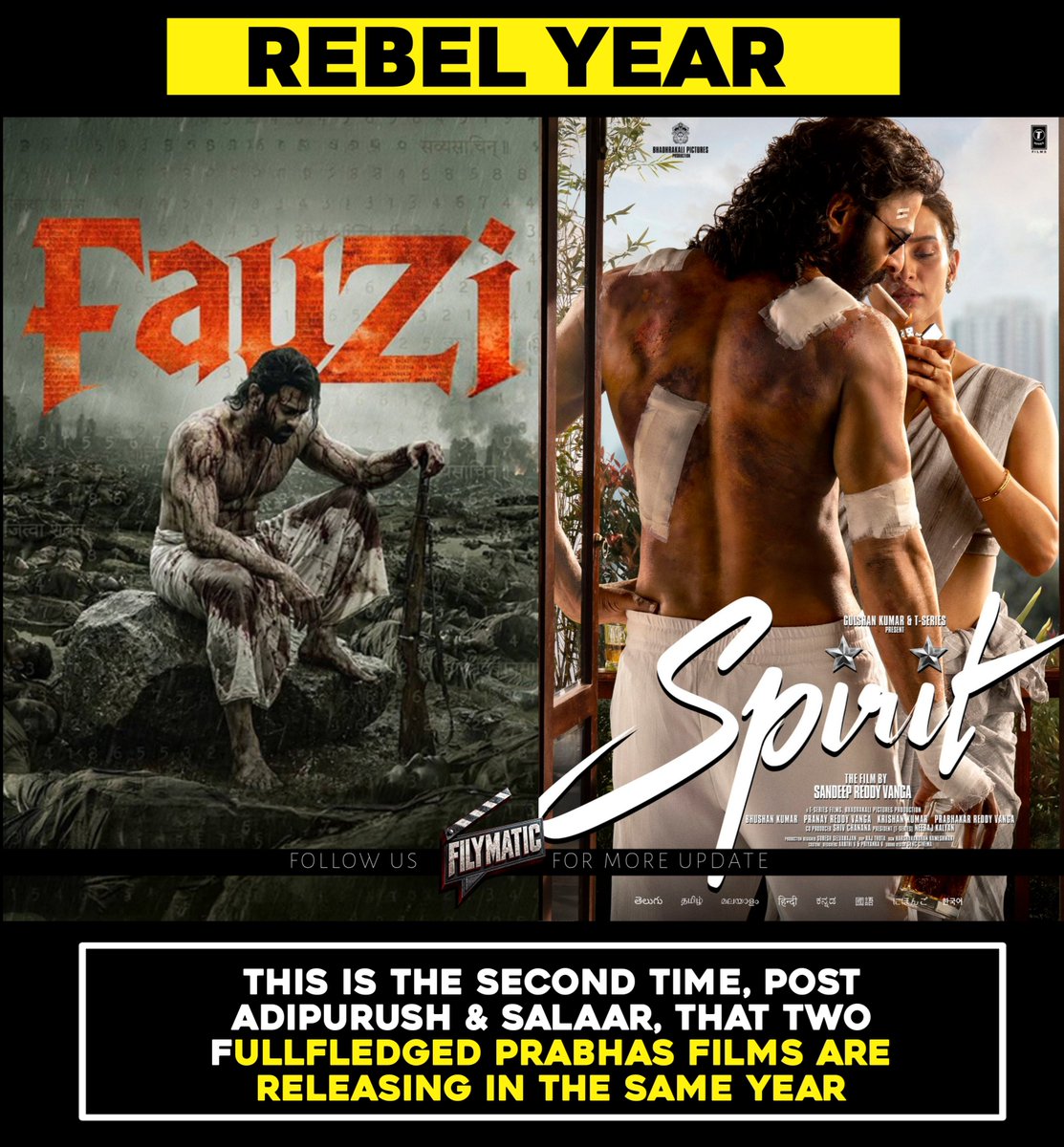 Filymatic's tweet photo. #SPIRIT - #Fauzi - 2027 - Rebel Year https://t.co/7AapixCEJ3