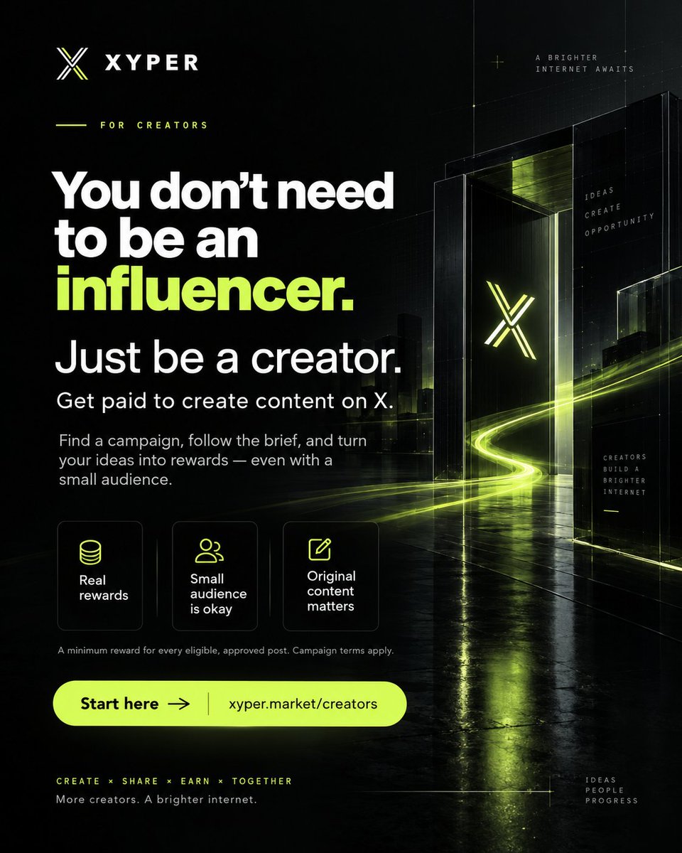 xypermarket's tweet photo. 🎓💲
🖐️ You don’t need 100K followers to make money from content.

You don’t even need to be an #influencer.

On @XyperMarket, you can find campaigns, create content, and get paid for approved posts.

Here’s how it works 🧵👇 https://t.co/crrObNdnvM