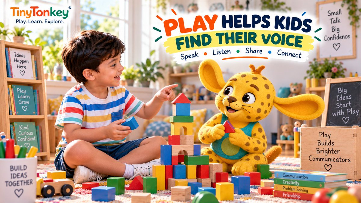 tinytonkey's tweet photo. Play is more than fun—it’s communication practice. 🗣️
When children play, they learn to:
→ Talk
→ Listen
→ Ask
→ Share
→ Express
Every playful conversation helps build a more confident communicator.
Let them play. Let them talk. Let them grow. 💛
#PlayBasedLearning https://t.co/qAE6xxWa3h