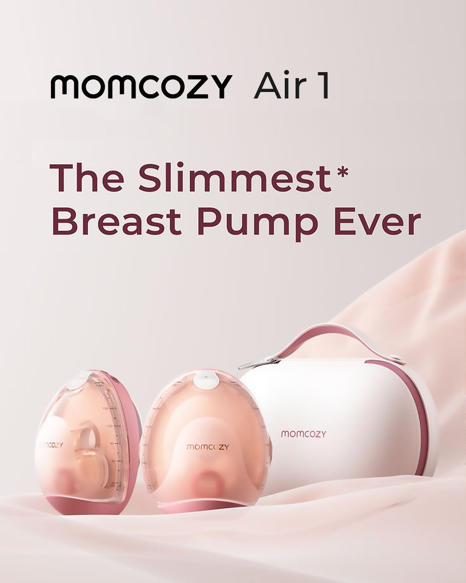 ensar5477's tweet photo. Meet the Momcozy Air 1, the slimmest breast pump yet. Lightweight, discreet, and made for moms on the move, so you can pump comfortably anytime, anywhere. Available now at Babyluv. https://t.co/VUr2HC7pig