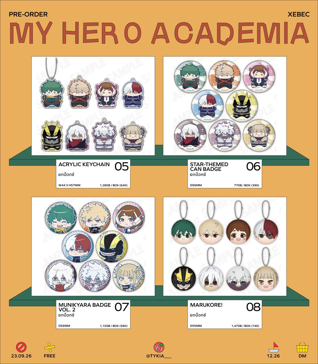 tykia___'s tweet photo. Pre-order #กี้อยากพรี
My Hero Academia - XEBEC Goods
( ล็อตลดราคา )

★ ราคาตามภาพ
★ มัดจำได้ ที่เหลือภายใน 30/10/2026
★ หากสินค้าหมดก่อน กี้ชำระคืนเต็มจำนวนค่ะ

★ ราคารวมส่ง 🚢 + ภาษี
★ ค่าส่งในไทยเริ่ม 45฿

★ รับถึง 23/9/2026
★ เว็บส่ง 12/2026

ᯓ ดูรูปเพิ่ม/สอบถาม/สั่งซื้อเดมได้เลยค่ะ

#ตลาดนัดMHA #ตลาดนัดUA #ตลาดนัดยูเอ #ตลาดนัดมายฮีโร่ #ตลาดนัดมฮร