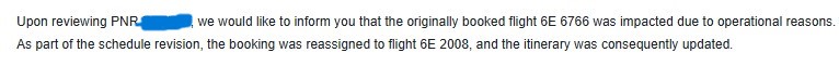 VibrantAnkur's tweet photo. @IndiGo6E @IndiGo6E Why are you not issuing a full refund for a flight which is cancelled due to operational reasons? I shared the details in DM yesterday but there hasn't been any update from your end. https://t.co/ZyRephxk5R