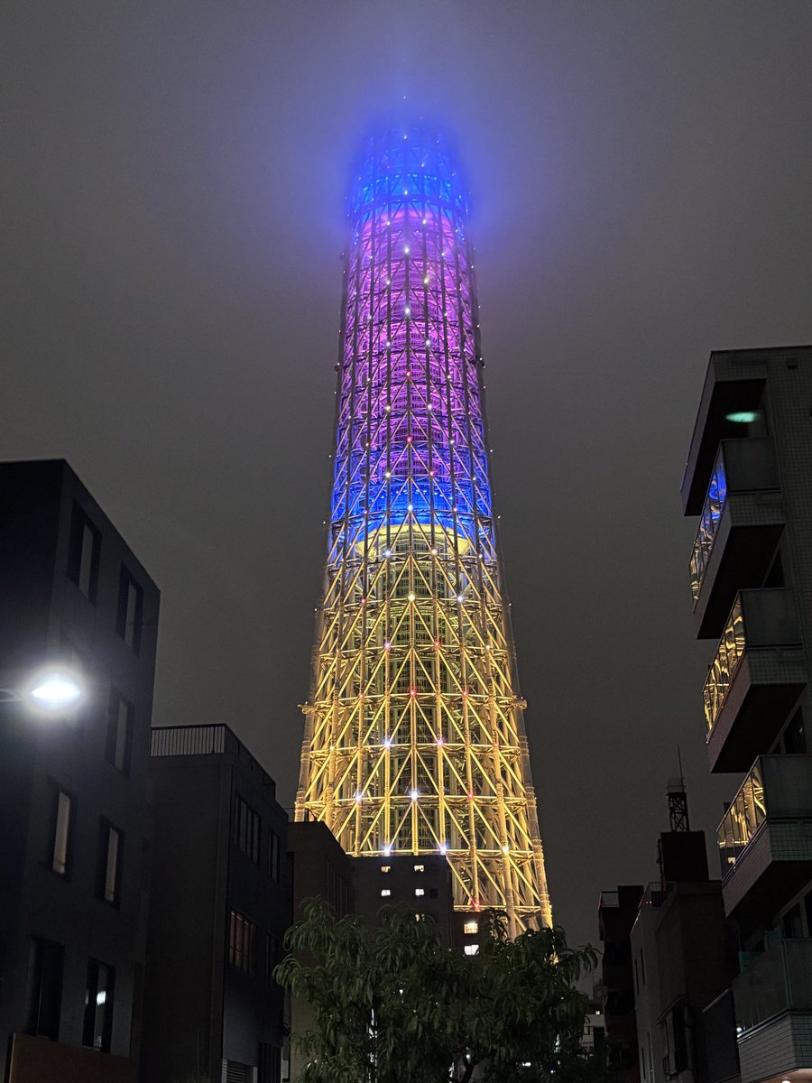 odekake_23's tweet photo. ＃トゥンクトゥンク のスカイツリー特別ライティング、ギリギリ間に合った！✨
動画のほうがキラキラしてるのがわかりやすいかもです。
#横浜グリーンエキスポ https://t.co/Bnzum5yFYD