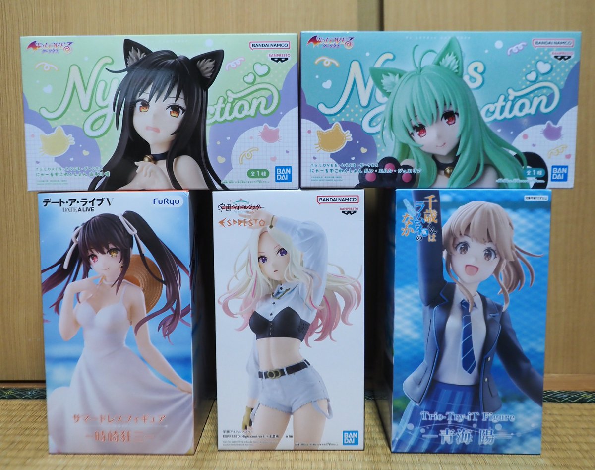 mozu_kawa64's tweet photo. 今日は、不覚にも、にゃーるずコレクション目当てでゲーセンに行ってしまいました。
にゃーるずコレクションが、中途半端になってしまいそうで、つい、😤
ついでに・・・・・ＧＥＴしたフィギュア
#プライズフィギュア 
#美少女フィギュア 
#フィギュア写真館 https://t.co/4BHsjiCZmh