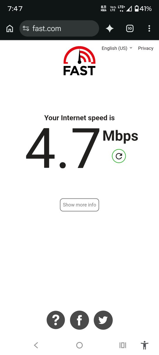 Manoj933337's tweet photo. @reliancejio @JioCare My internet speed keeps fluctuating between 700 Kbps and 5 Mbps. 

Please fix this issue, it's constantly up and down and makes the connection almost unusable, especially for banking apps, which sometimes flag the unstable connection as suspicious activity. https://t.co/sKEMPwfLUy
