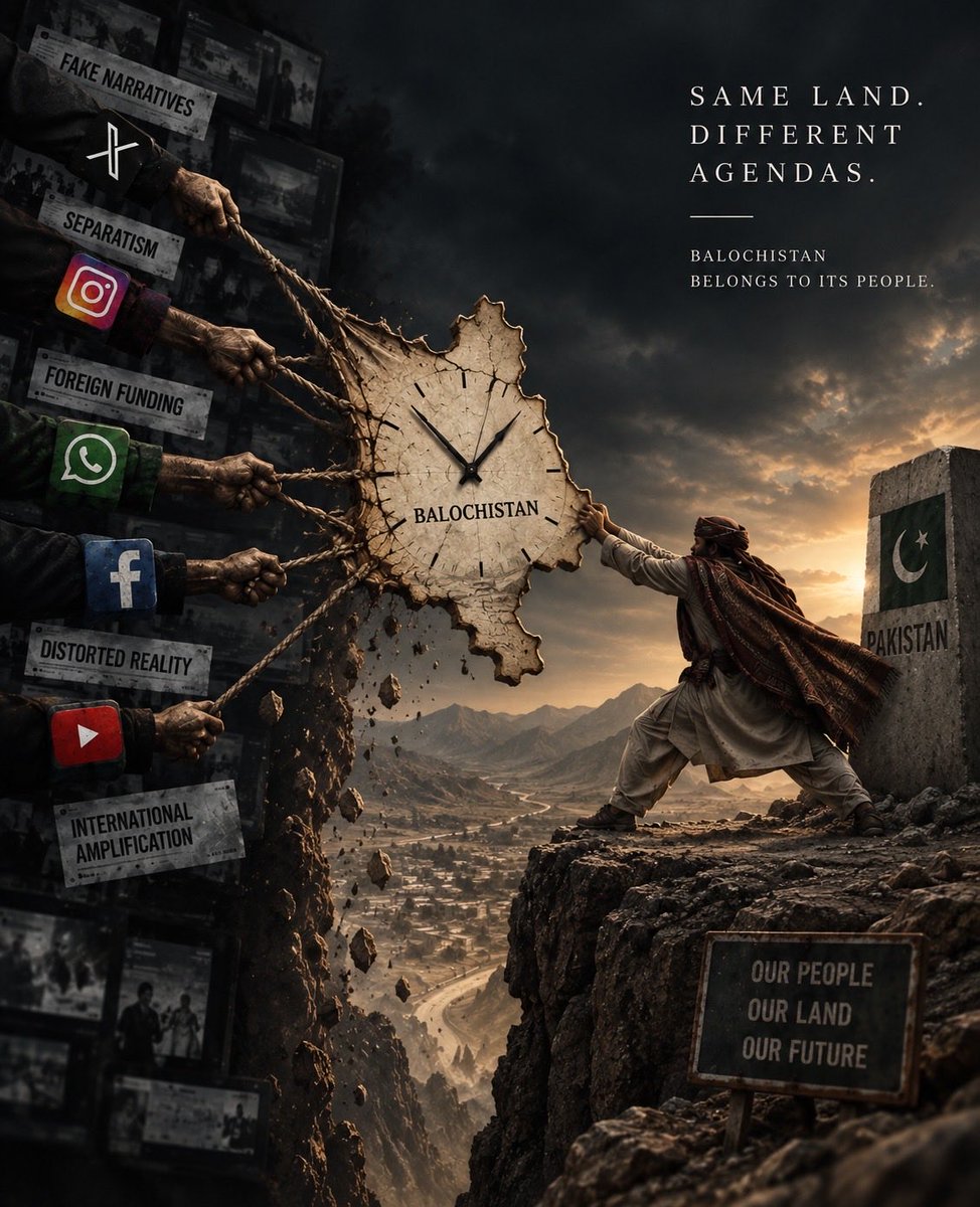 sangarbaloch06's tweet photo. The land belongs to its people.
Its future should be shaped by truth—not propaganda🙌🏻🤝
.
#Balochistan #InformationWar #Disinformation #FakeNarratives #MediaLiteracy #DigitalPropaganda #TruthMatters #BalochistanNarrative #SocialMedia #Pakistan #CounterDisinformation #ThinkBeforeYouShare