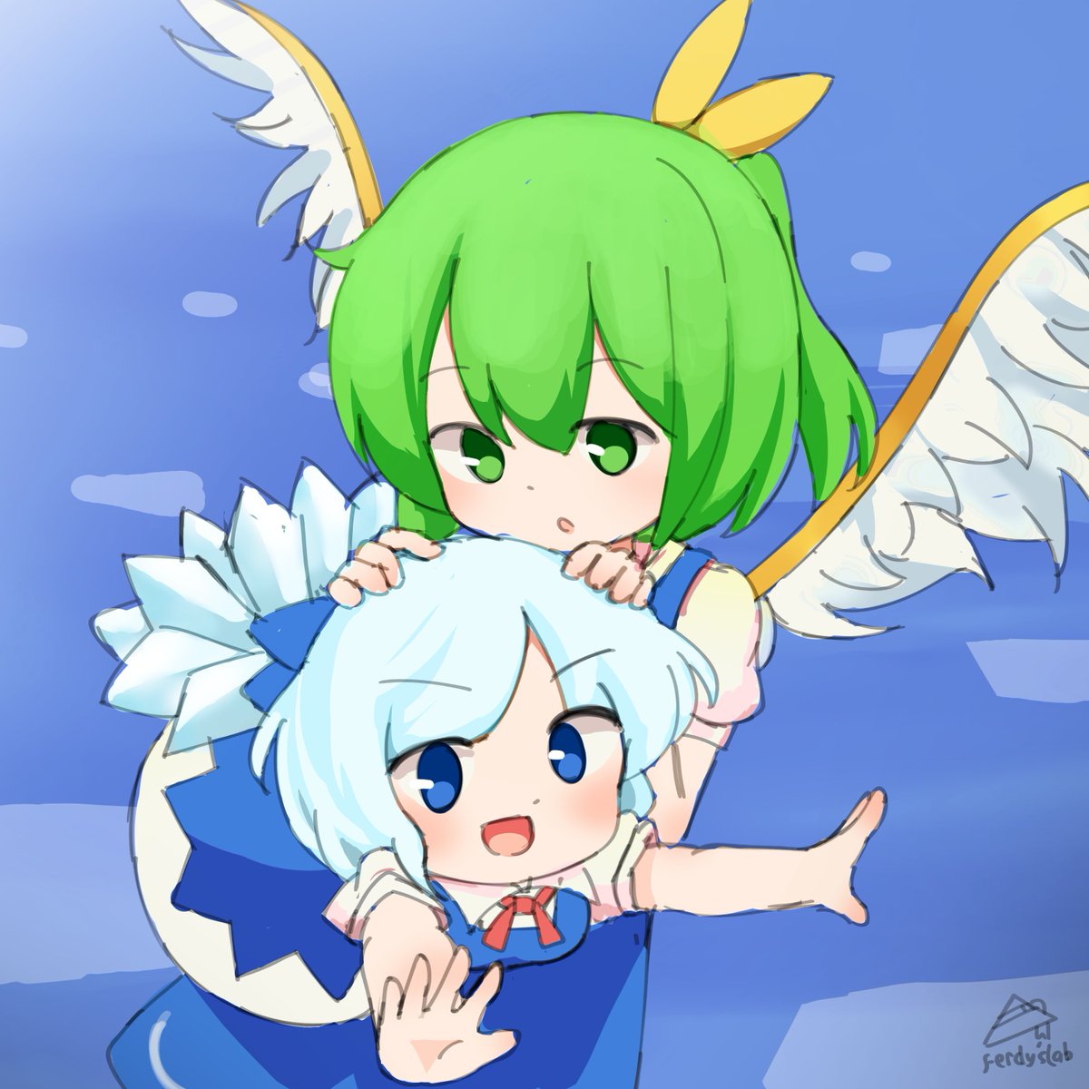 FerdysLab9's tweet photo. Cirno and Daiyousei new classic https://t.co/AlsoYCRoR3