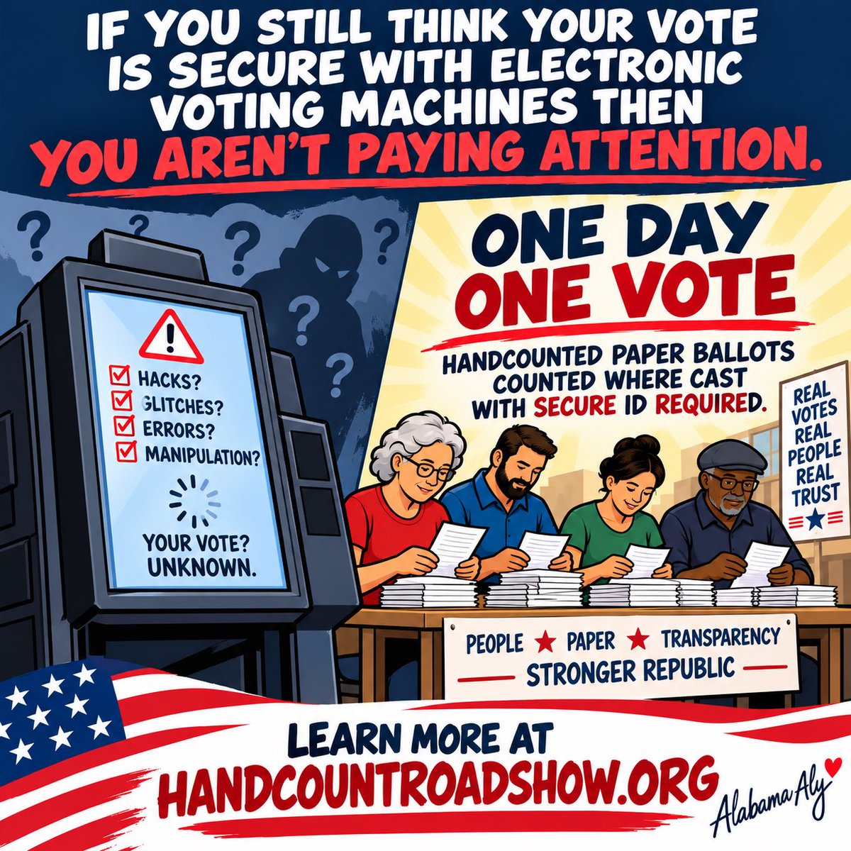 RealAlabamaAly's tweet photo. #WeThePeople #unitednotdivided🇺🇸 #HonestElections #SaveAmerica #handcountmypaperballot https://t.co/965FFpYsIK