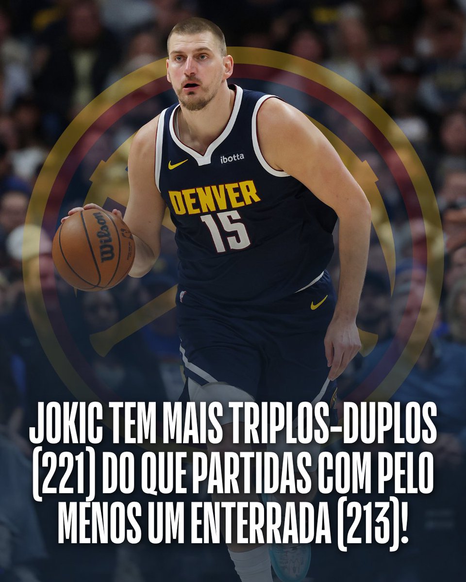 NBABrasil's tweet photo. JOKIC ESTÁ REVOLUCIONANDO A LIGA! 🤯🔥🏀
O segundo jogador com mais triplos-duplos e o pivô com mais triplos-duplos da história da NBA! 👀
#CuriosidadesNBA #NBAStats https://t.co/WFOrgsgWEJ