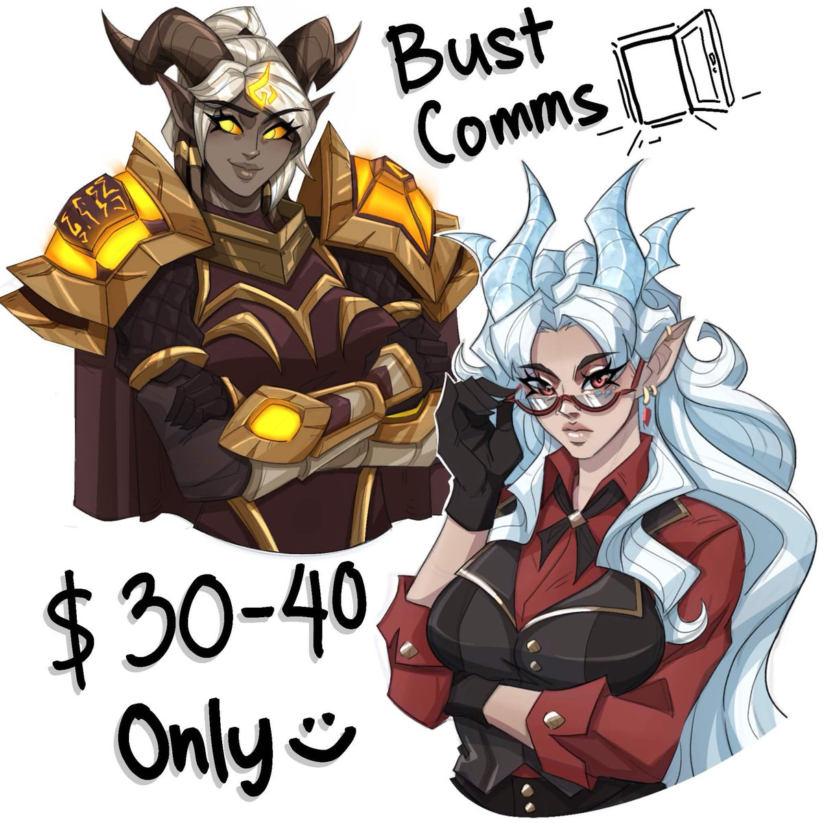 elliezeekaye's tweet photo. Helloooo everyone! I really missed doing bust comms, so I'll be opening some slots!  Feel free to send a dm for inquiries or if you're interested! 

rts are loved <3 <3 <3 

I hope it's readable xD 

#commisisonsopen #commission #artcommission #WoW #FFXIV #Oc #OCcomm https://t.co/cLI3o5D0Yj