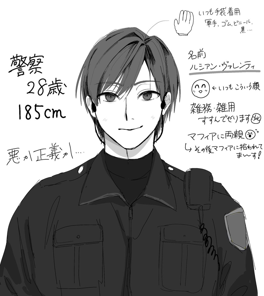 PONGYODON's tweet photo. #NbL_身上調査書

投稿できておりますでしょうか
警察陣営考えてます👮‍♀️
あと2人（囚人とマフィアor看守）待機中しております🚓
よろしくお願いします https://t.co/eZ7cxm9MgZ