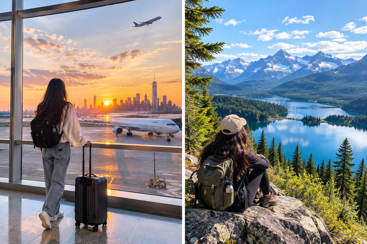 Elenaeqt's tweet photo. 🌍 New places, fresh perspectives, endless possibilities. The world is waiting—go explore it. ✈️ #TravelInspiration #ExploreUSA 
🌲 Lost in nature, found in the moment. Sometimes, all you need is a beautiful view and a little peace. 🍃 #NatureTravel #TravelUSA https://t.co/n57CqLcOdT