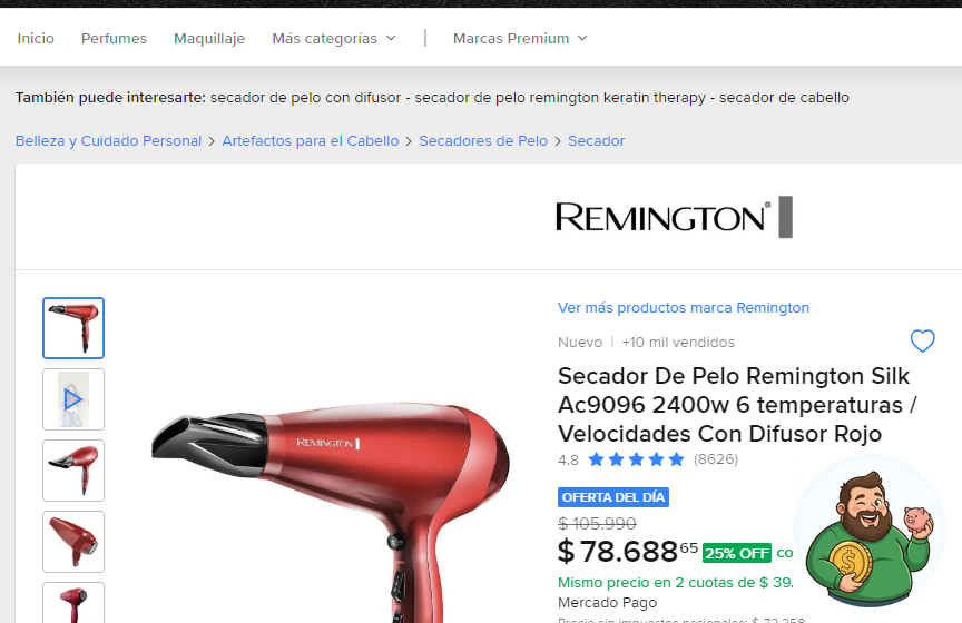 elgordoahorros's tweet photo. ¡REMINGTON VUELAAA! Corré que no llega al finde 💨🔥

Secador De Pelo Remington Silk Ac9096 2400w 6 temperaturas / Velocidades Con Difusor Rojo a $ 78.688

Antes $ 105.990 · -26% OFF

https://t.co/3D0P864cau https://t.co/t08ePpe2xY