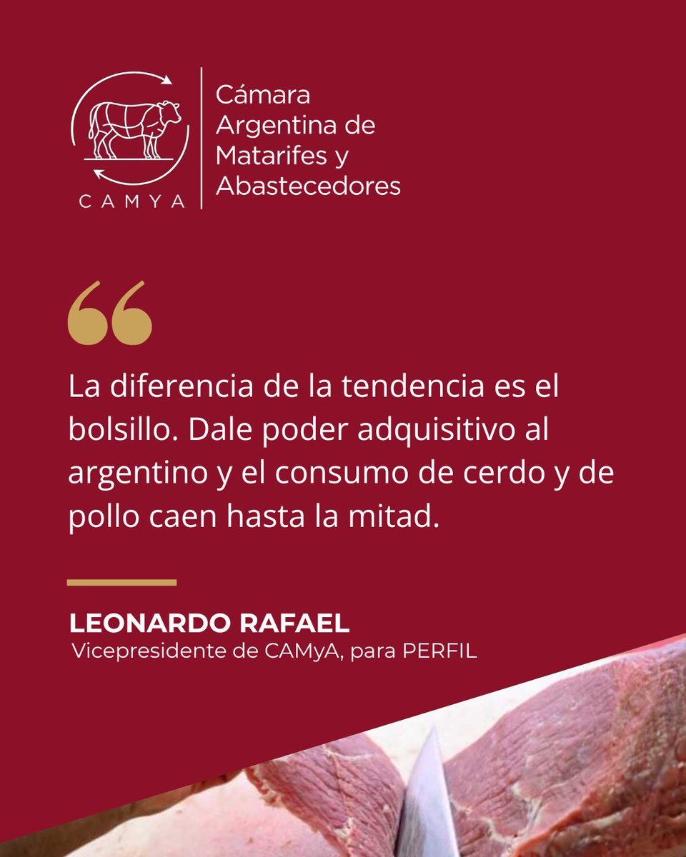 CAMyAok's tweet photo. A su vez, señaló que el consumo se está desplazando hacia alternativas más económicas como el pollo y el cerdo: https://t.co/YUc0zWz3nn