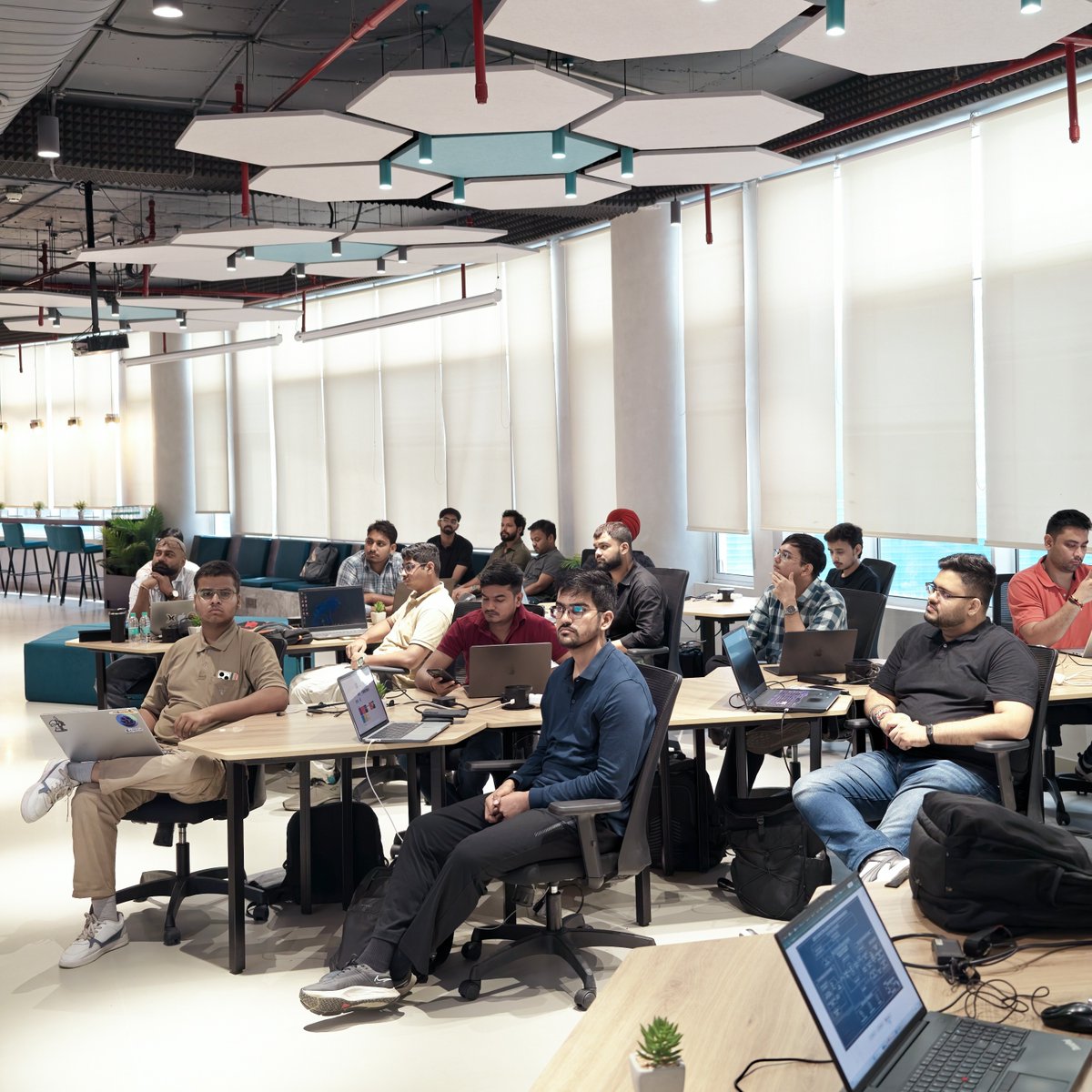 som23x's tweet photo. Eleven weeks ago in #Mumbai, we started with just one idea in mind, enable devs with AI and its ecosystems using elasticsearch vectorDB. This past Saturday in Delhi, we closed it out.

Seven cities. One workshop. Hands-on labs in every room. We covered Elastic Agent Builder, @JinaAI_ SOTA models, and A2A (MCP with @claudeai ) across the country with @elastic.

Big thanks to our venue partners R-systems in Noida for hosting us.

New series of workshops being planned after ElasticON Mumbai (#ElasticON). More coming. 

Pictures below