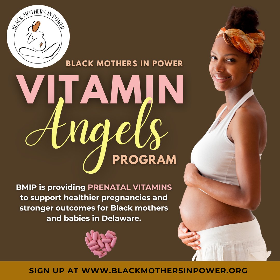 bmipdelaware's tweet photo. Black mothers in Delaware, get your FREE prenatal vitamins!
Your health matters, and access should never depend on your budget.
Apply now: https://t.co/lECqqDGknN
#BlackMothersInPower #BlackMaternalHealth #DelawareMoms #DelawareResources https://t.co/91EG4dcNLA