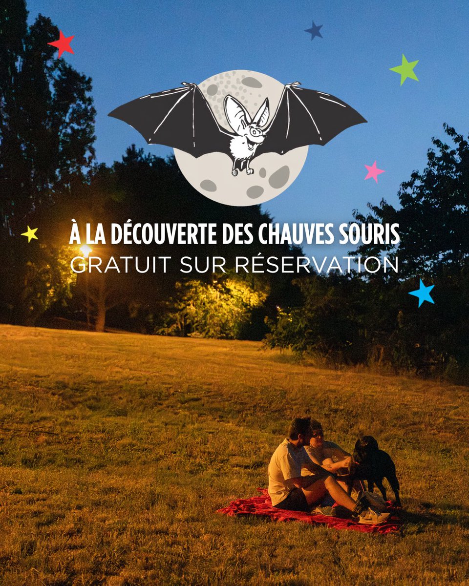 ClermontFd's tweet photo. 🦇🌙À la tombée de la nuit, les parcs de Clermont s’animent d’une vie insoupçonnée... Partez à la découverte des chauves-souris lors d’une sortie crépusculaire.

📍 Jardin Lecoq le 18 septembre
📍 Parc Montjuzet le 25 septembre

Gratuit sur réservation 👉 https://t.co/UTRJ1bhU4n https://t.co/Md7CDwb5IG