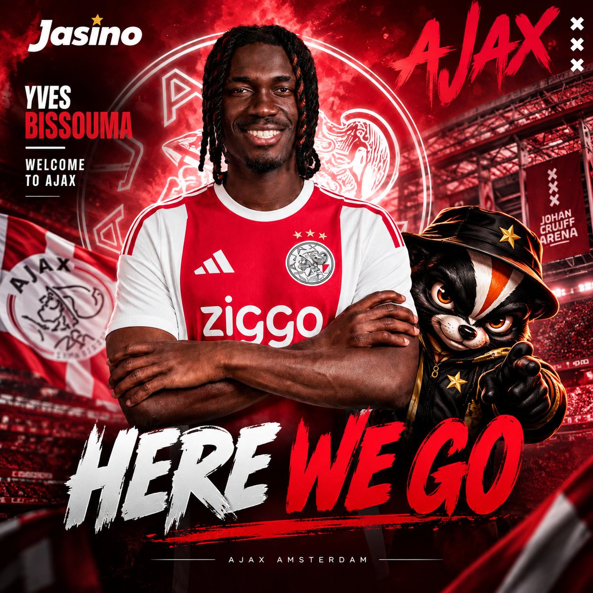 jasinoofficial's tweet photo. 🚨 HERE WE GO: YVES BISSOUMA JOINS AJAX! 🔴⚪️🔥 https://t.co/Kg7VQ1D4l2
